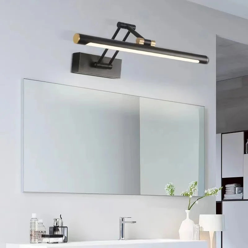 Mirror Front Light Bathroom Mirrors Cabinet Foldable Telescopic