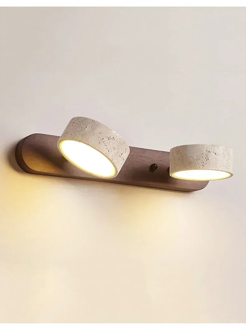Spanish Natural Limestone Double-Sided Wall Lamp Creative