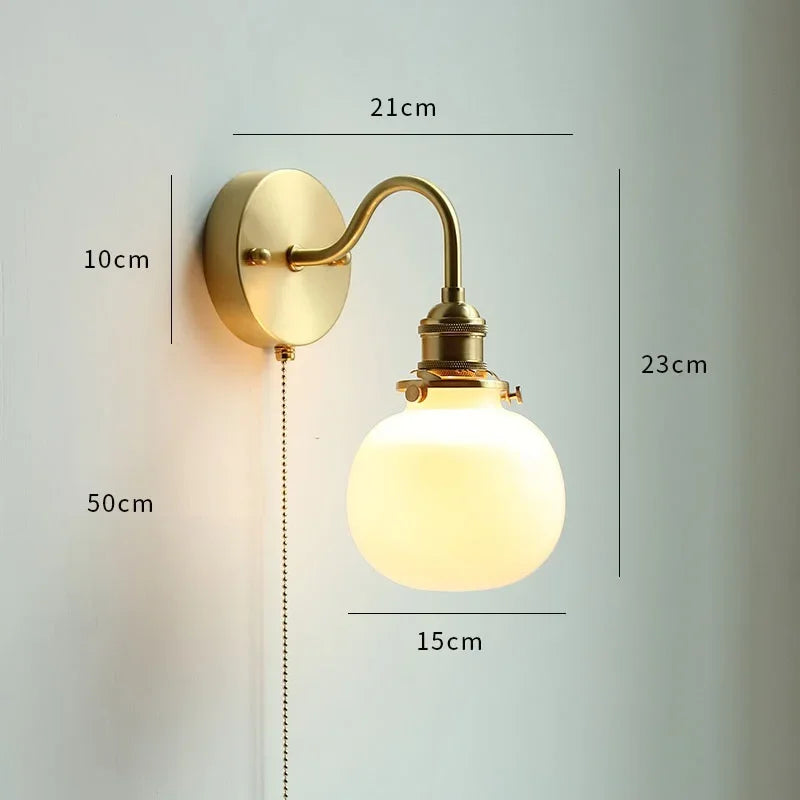 Ceramic Modern Wall Lamp Beside Pull China Switch