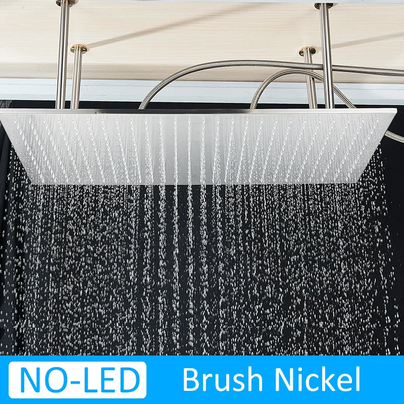 Luxury 80cm Rain Shower Head Chrome Big Top