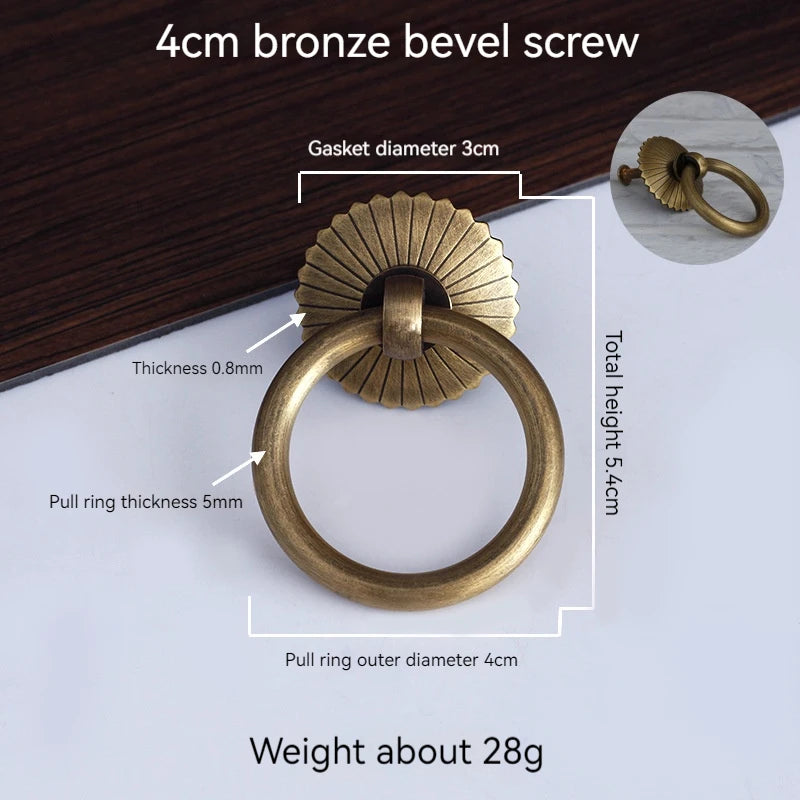 Chinese Medicine Cabinet Circular Ring Tea Can Pull