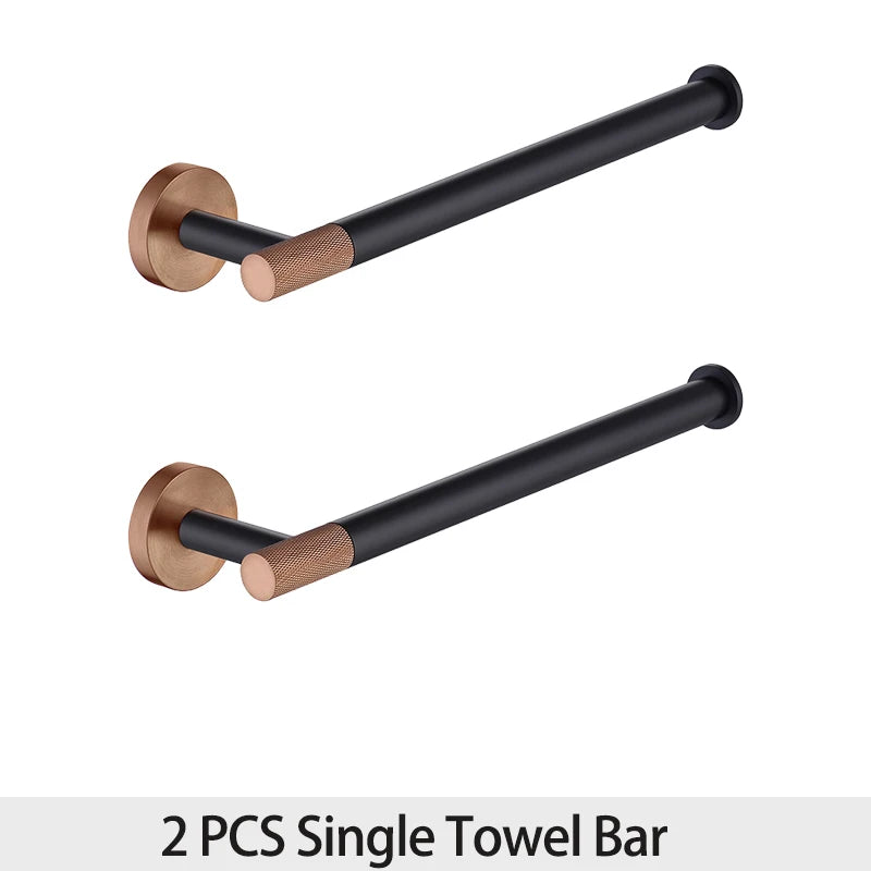 Rose Gold Bathroom Hardware Towel Bar Rack Shelf