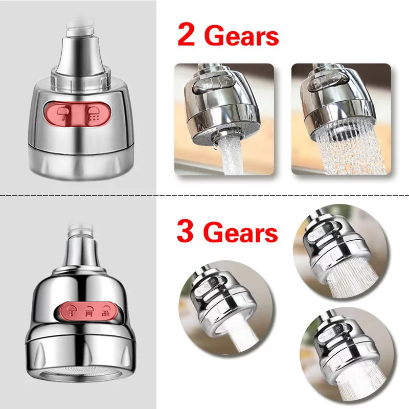 Faucet Extender 360 Degree Rotary Sink Faucet Bubbler