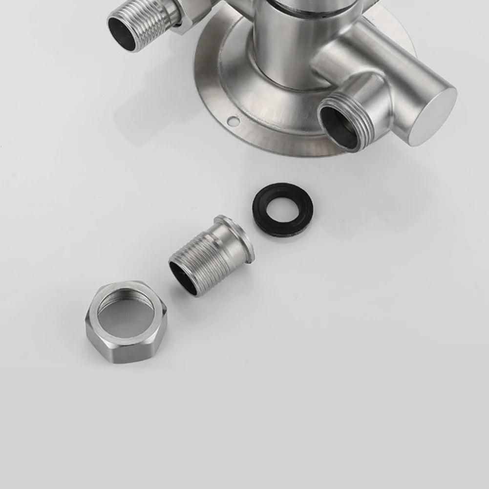 Stainless Steel Shower Faucet Cold Water Mixer G1/2