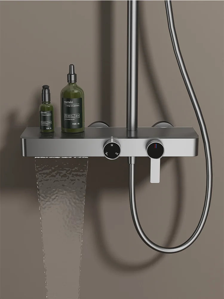 Brushed Gold Bathroom Shower Quality Brass Cold Bathroom