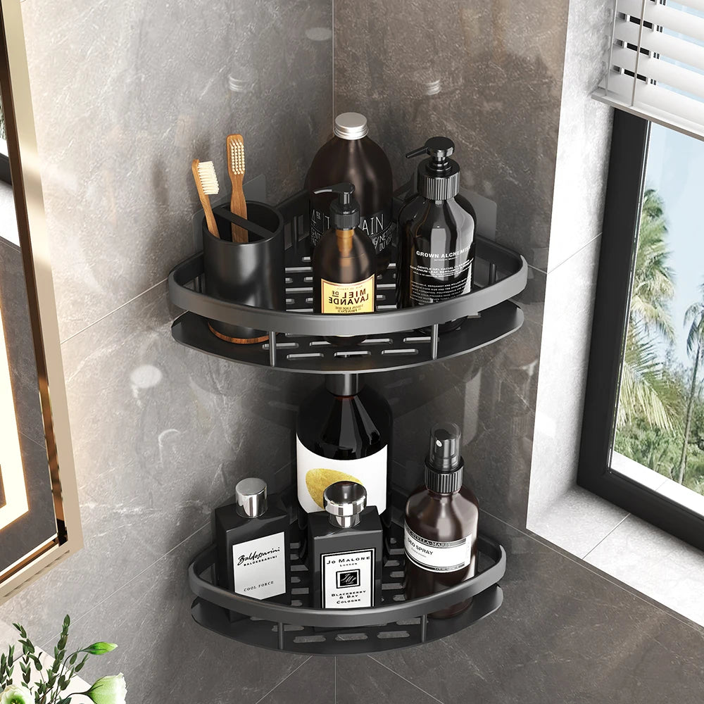 Wall Mounted Rectangular Rack Wall Mounted Shower Shampoo