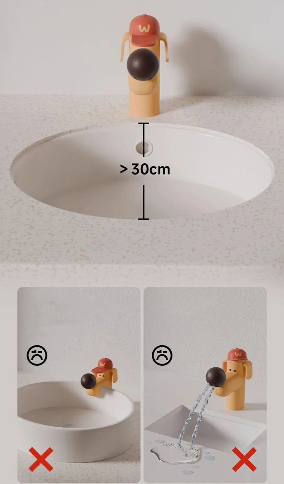 Lovely Dog Basin Faucet Cold Bathroom Lever Brass