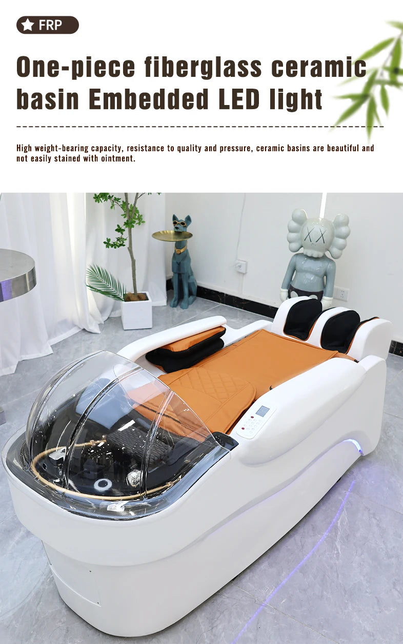 Barbershop Salon Furniture Ceramic Wash Basin Head Spa