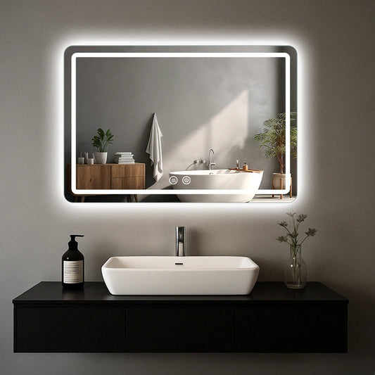Led Bathroom Mirror Wall Mounted Fogless Makeup Mirror