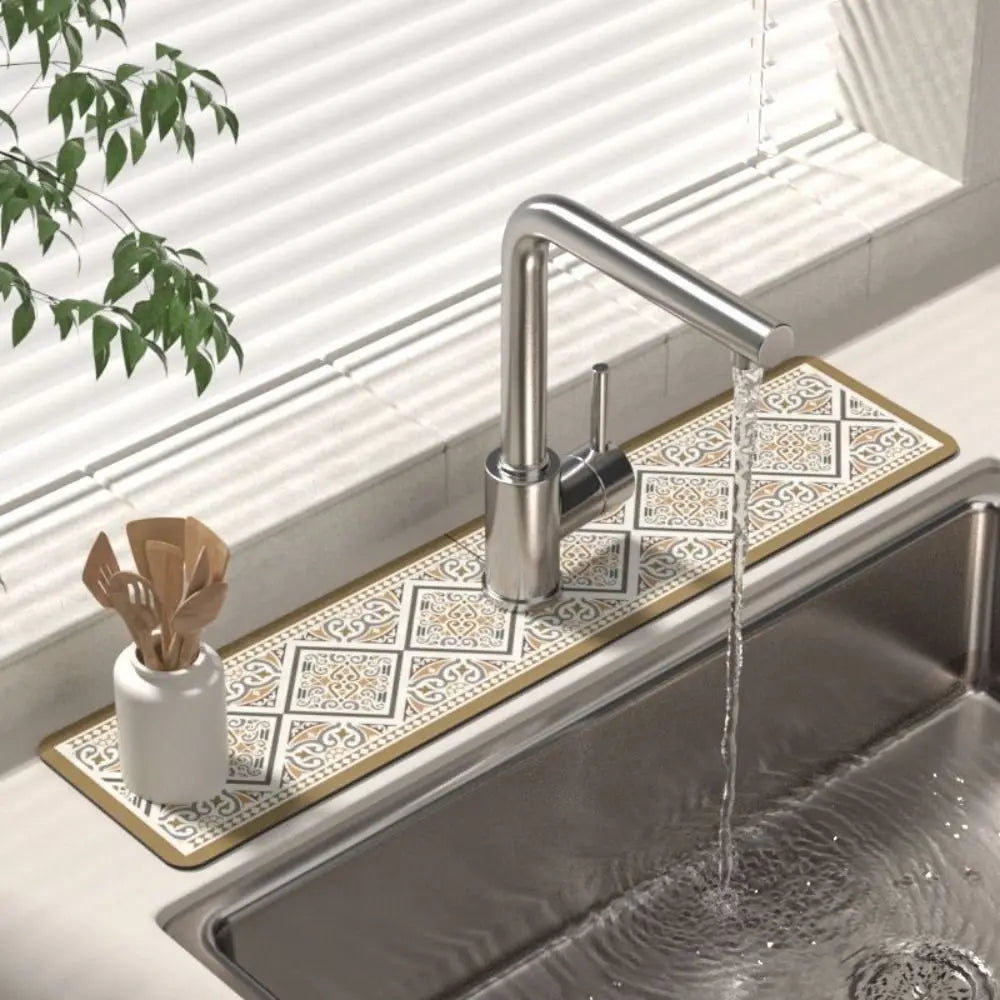 Fashion Sink Faucet Mat Bathroom Countertop Protector Pad