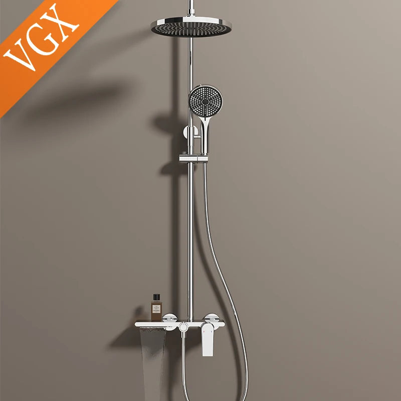 Vgx Gold Shower System Bathroom Shower Faucet 3-Way