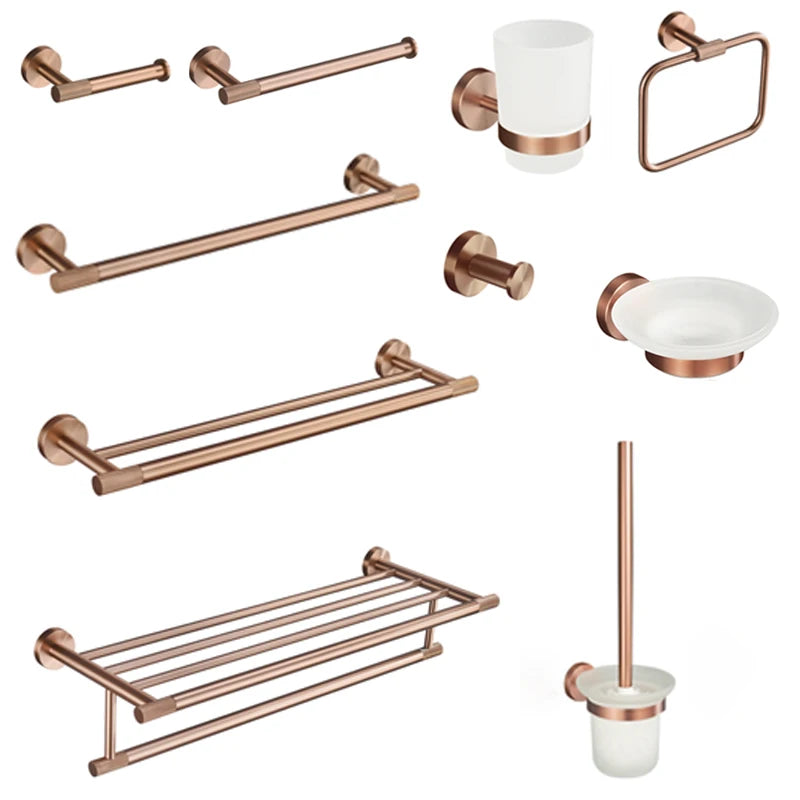 Brushed Rose Gold Toilet Brush Holder Toilet Paper