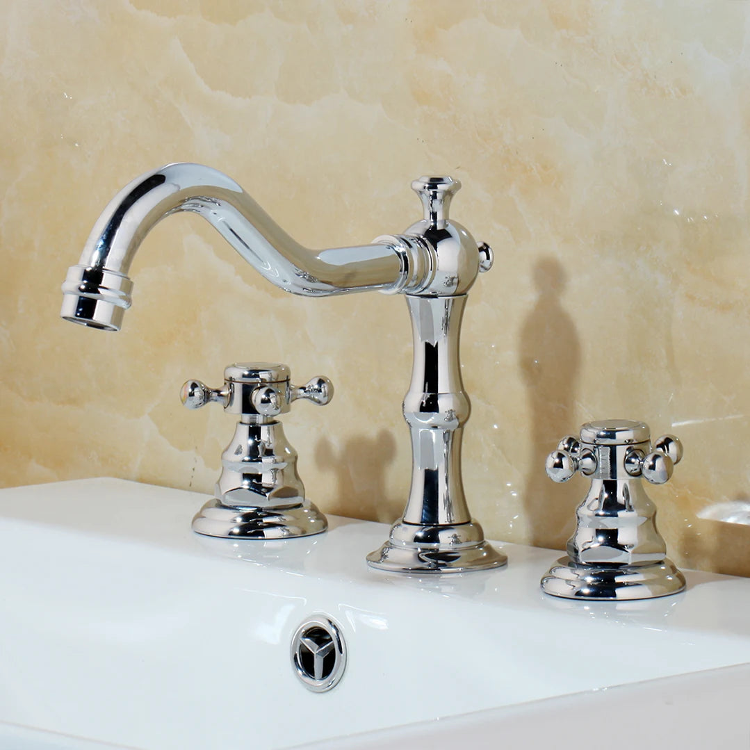 Kemaidi Antique Brass Bathroom Faucets Inch Brass Widespread