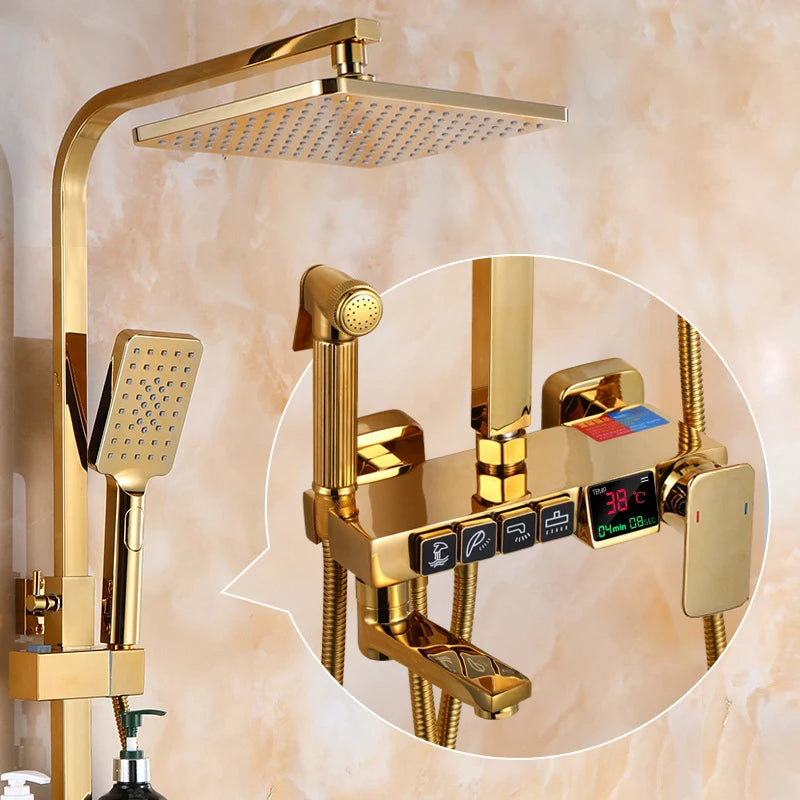 Sdsn Thermostatic Digital Bathroom Shower System Inch Rainfall