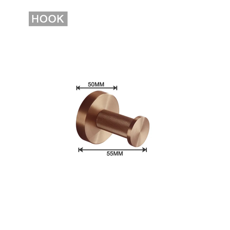 Brushed Rose Gold Toilet Brush Holder Toilet Paper