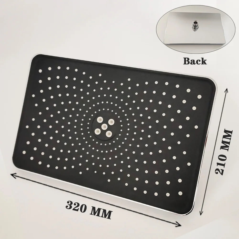 320mm Big Panel Supercharge Waterfall Shower Head Modes
