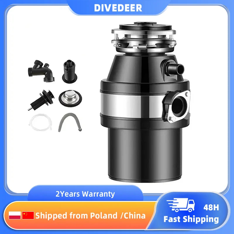 Divedeer Food Waste Disposer 220v/560w Food Residue Pulverizer