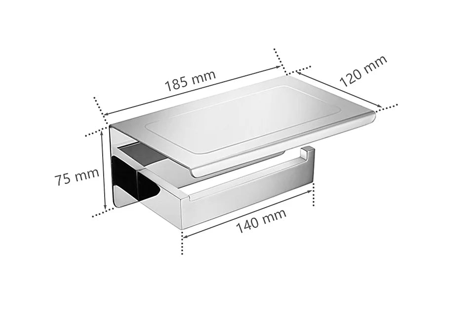 Stainless Steel Bathroom Hardware Mirror Chrome Polished Towel