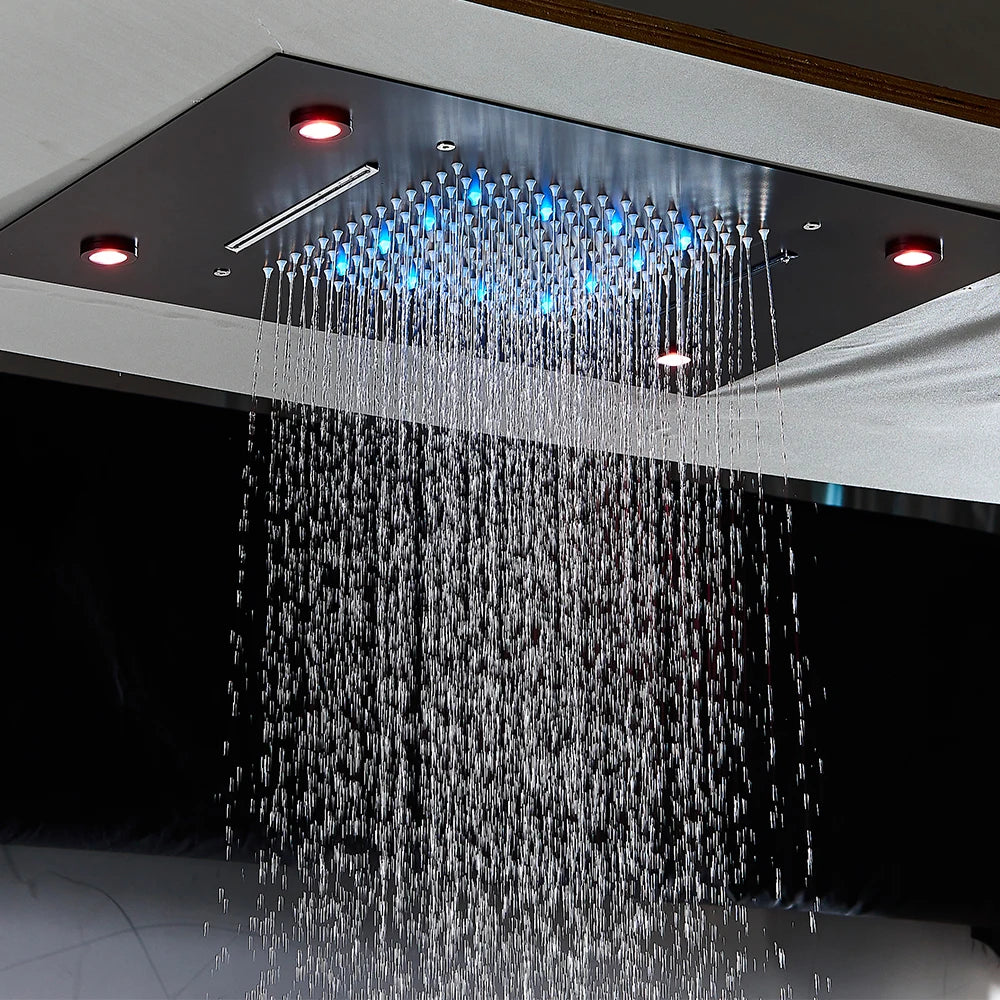 Luxury Thermostatic Shower Faucet Led Shower Sets Ceiling