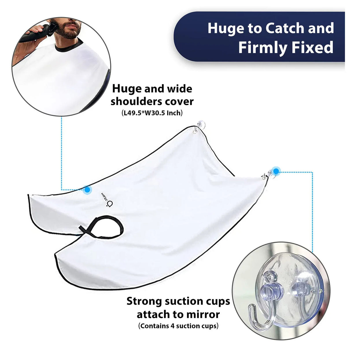 1pc Men Beard Shaving Apron Trimming Bib Creative
