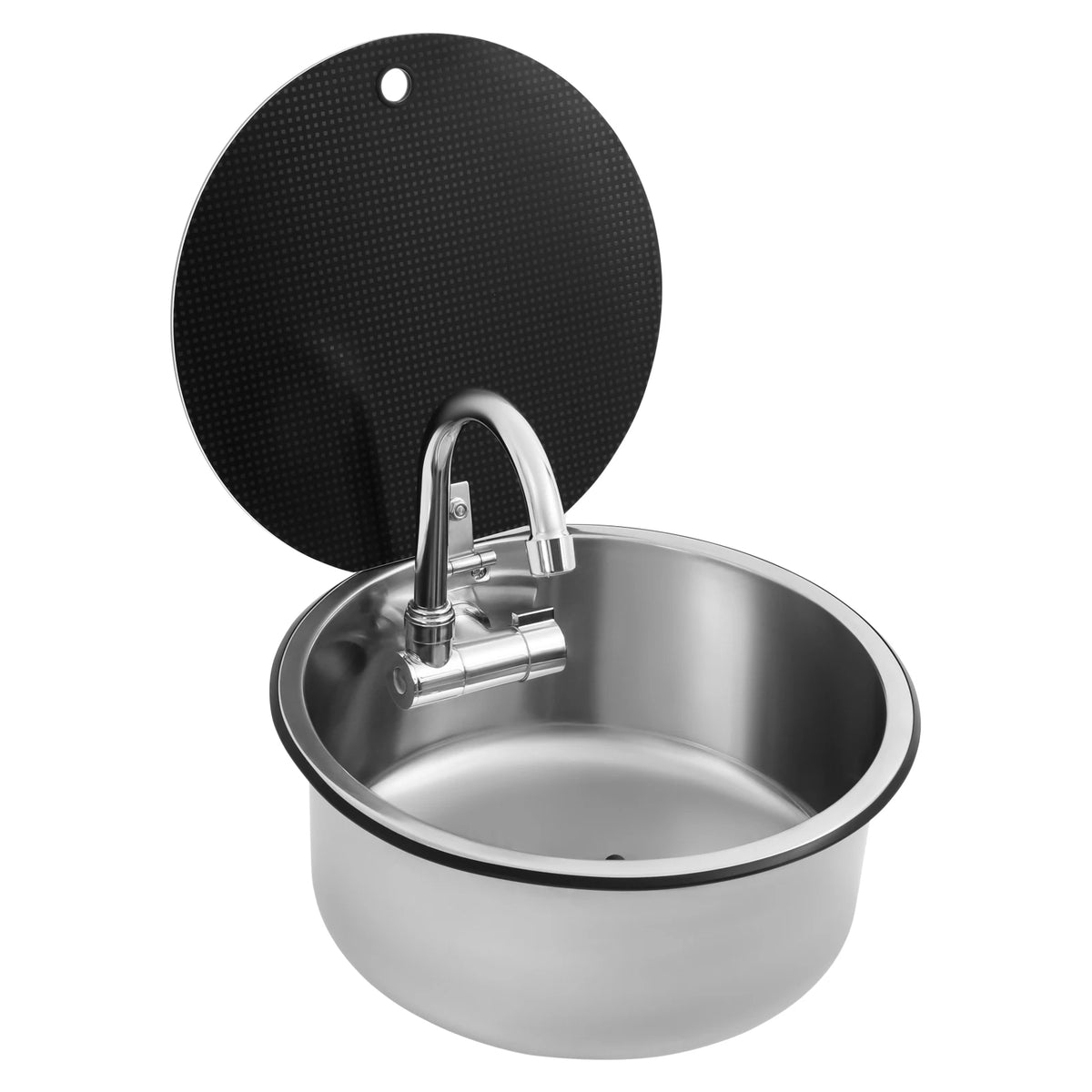 Rv Sink Camper Lid Foldable &Cold Faucet Pipes