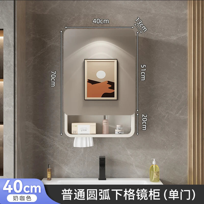 Smart Led Bathroom Mirror Cabinet - Space Aluminum