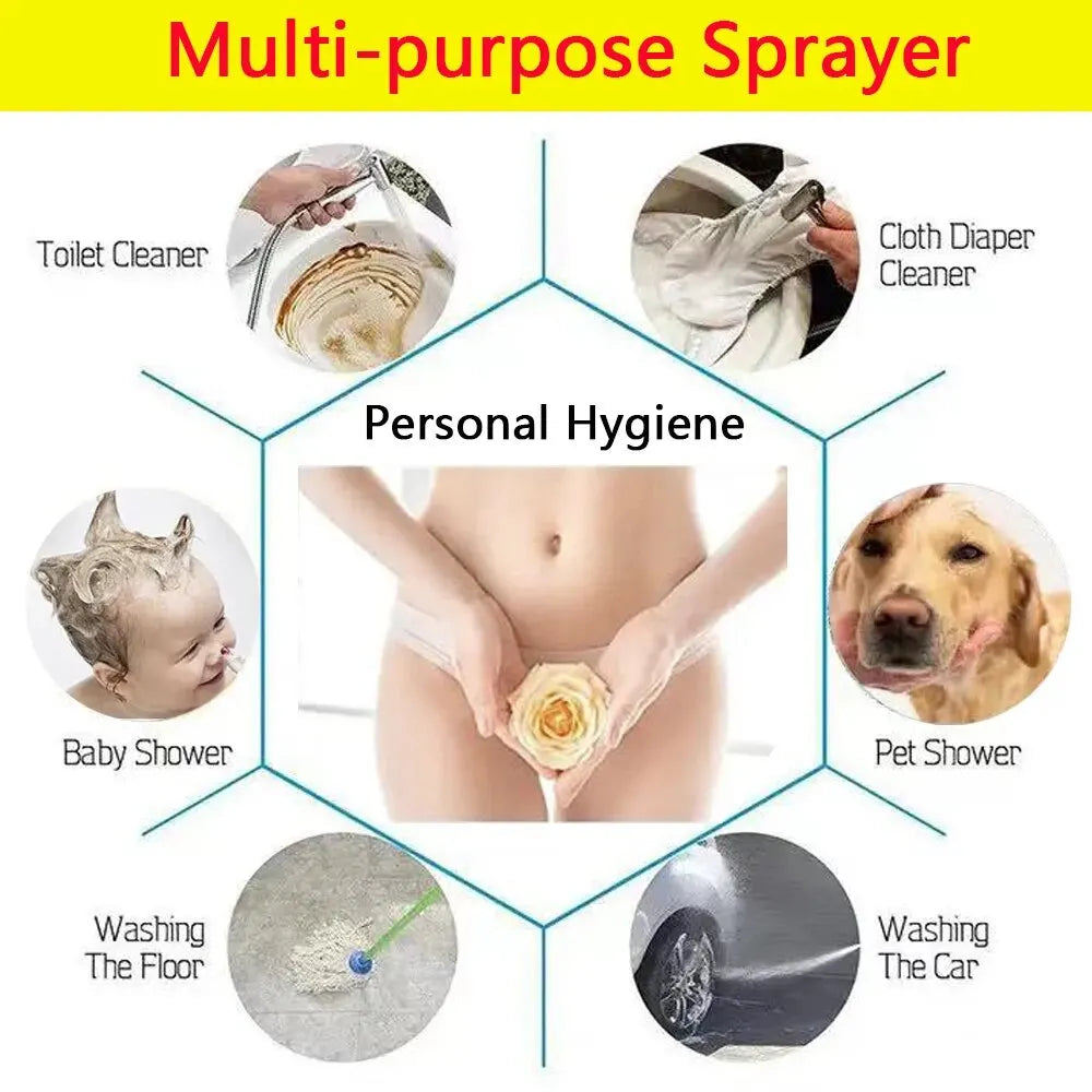 4pc/Set Bidet Toilet Sprayer Bidet Shower Faucet Stainless