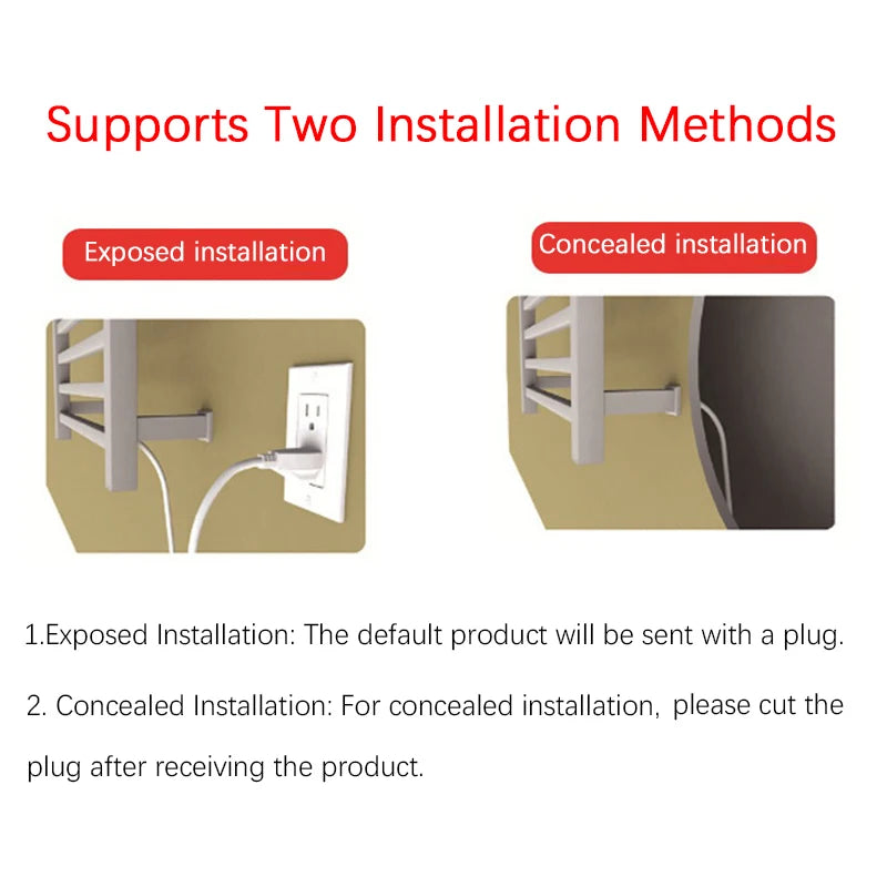Electric Towel Rail Bathroom Towel Warmer Temperature Control