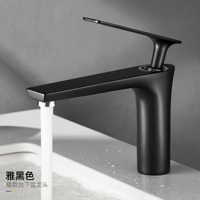 All Copper Black Gold Basin Faucet Sink Faucet