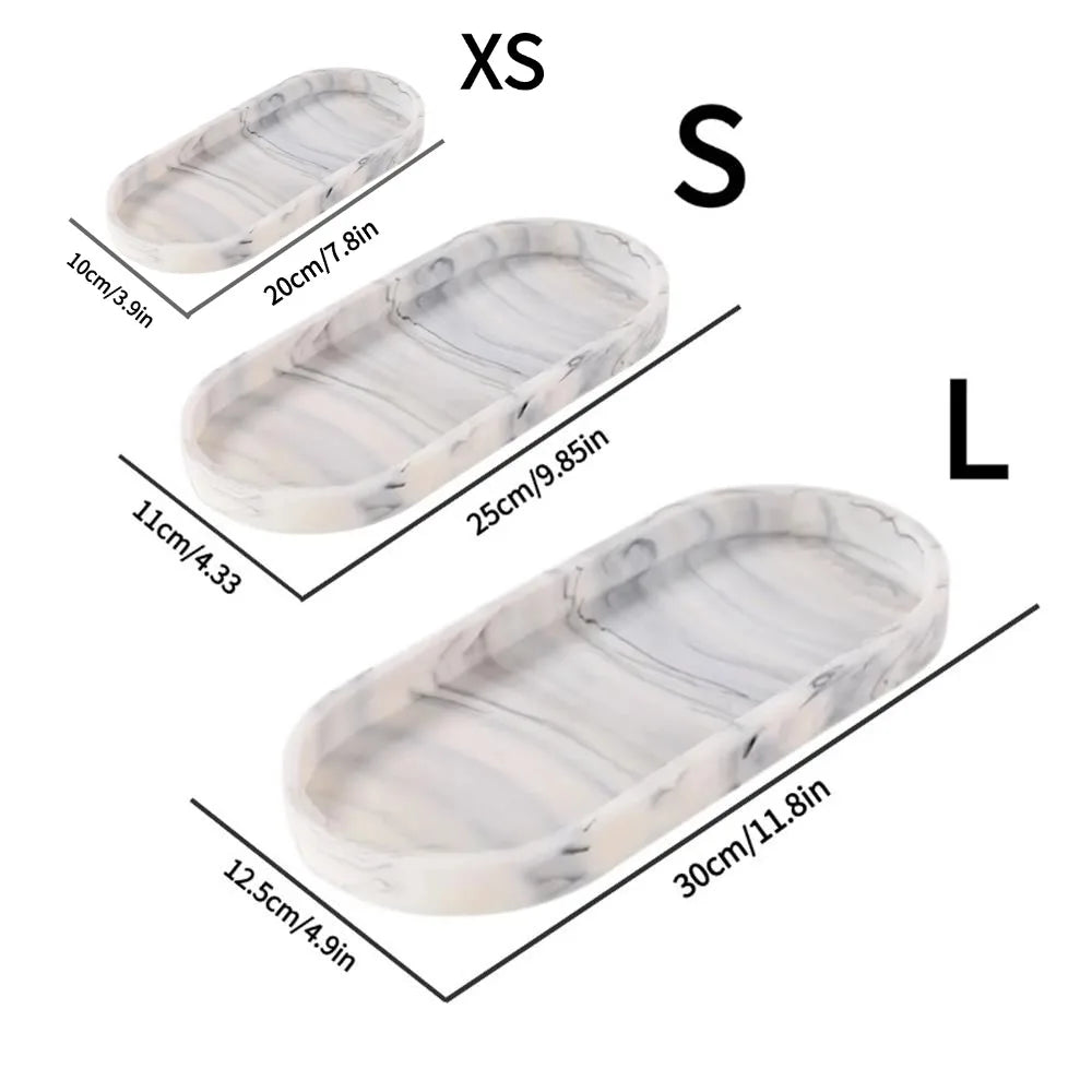 1pc Bathroom Vanity Silicone Tray Rectangular Dish Soap