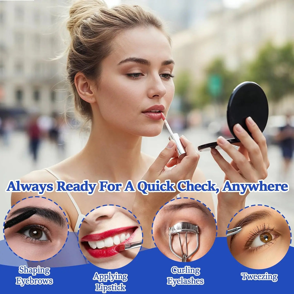 1x/40x Compact Magnifying Mirror Travel Makeup Inch Small