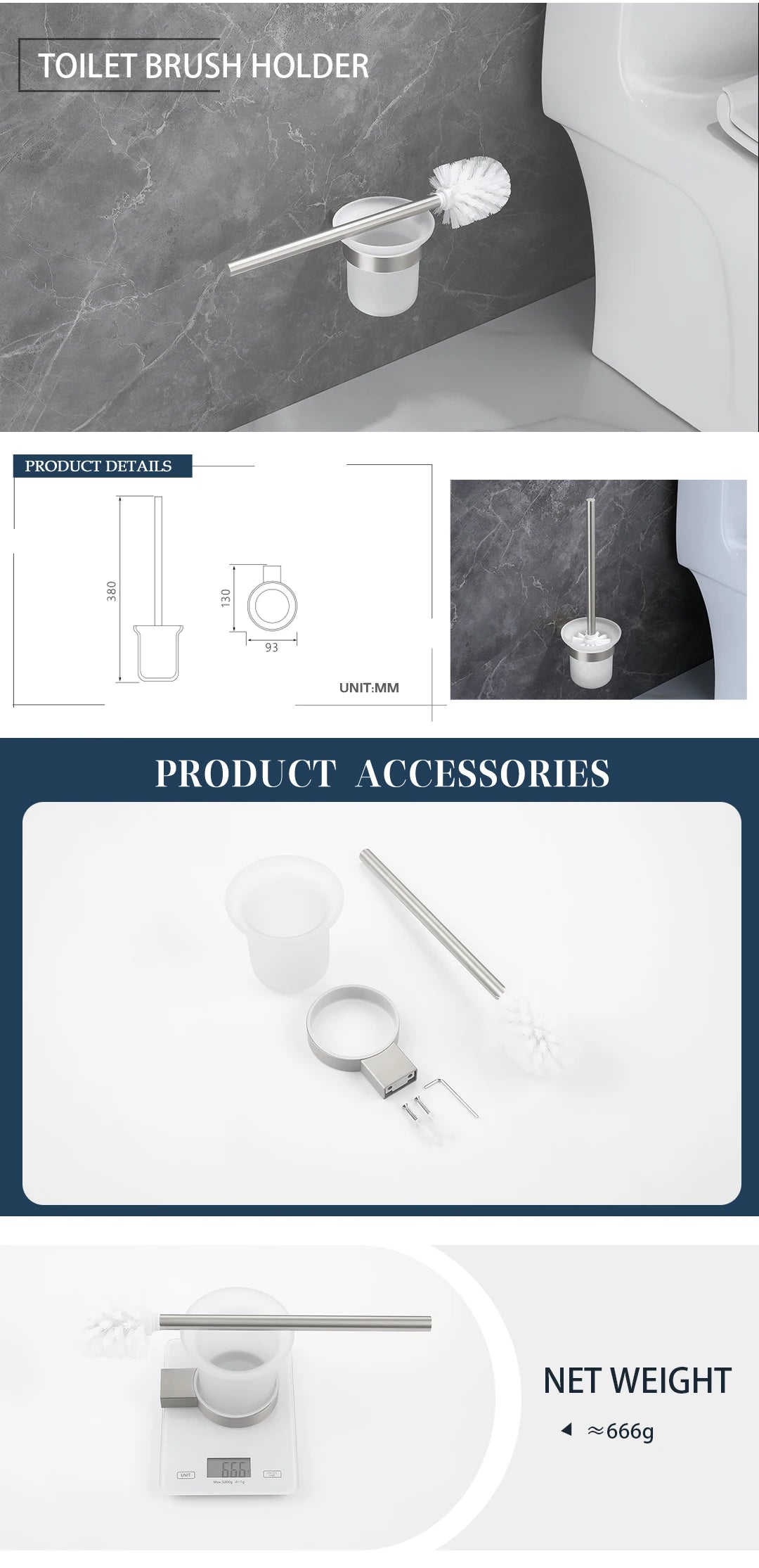 Bathroom Hardware Stainless Steel Bathroom Wall Mounted Towel