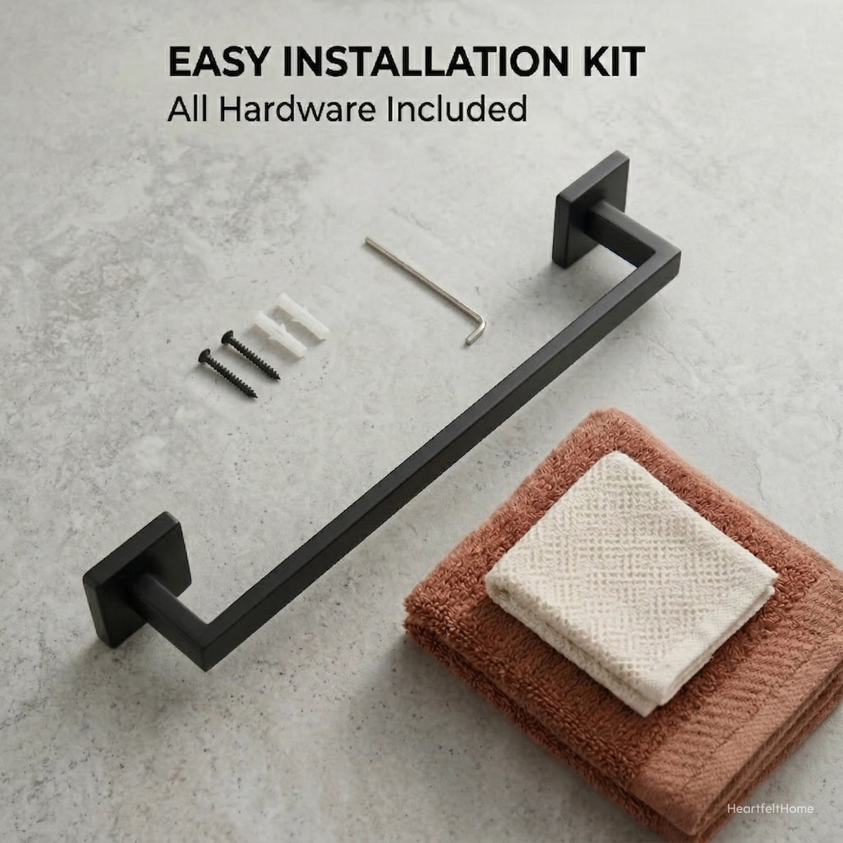 Bathroom Stainless Steel Towel Rack Durable Space Saving