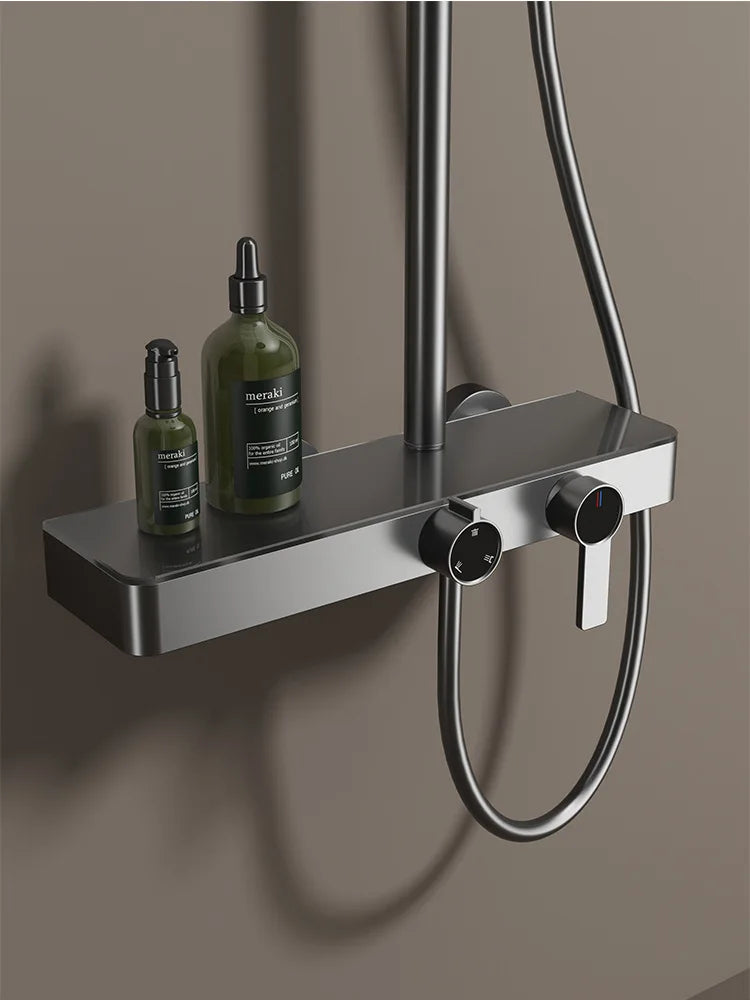 Brushed Gold Bathroom Shower Quality Brass Cold Bathroom