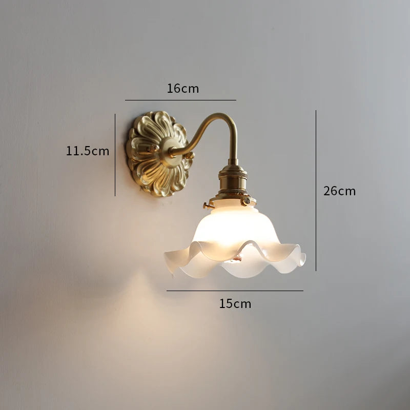 Iwhd Nordic Modern Led Wall Lamps Sconce Copper