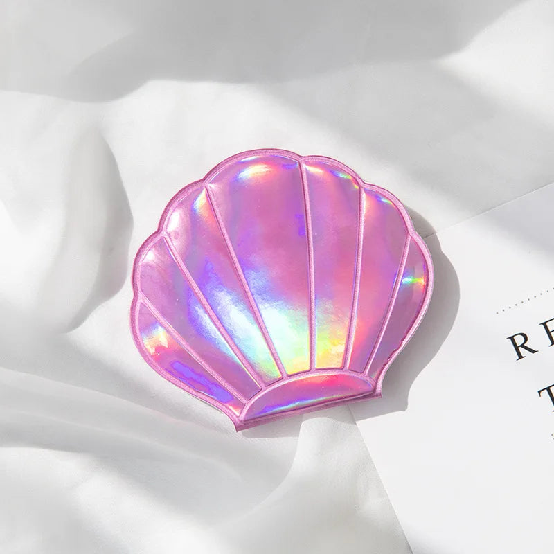 Dream Laser Color Shell Shape Makeup Mirror 2x