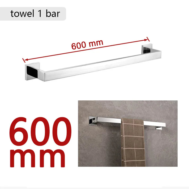 Stainless Steel Bathroom Hardware Mirror Chrome Polished Towel