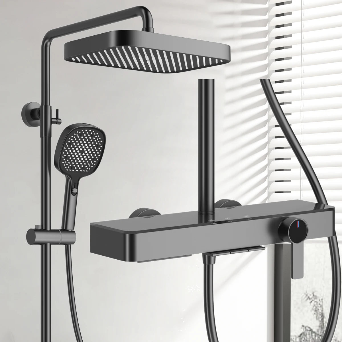 Cold Waterfall Piano Bathroom Shower 12 Inch Rain