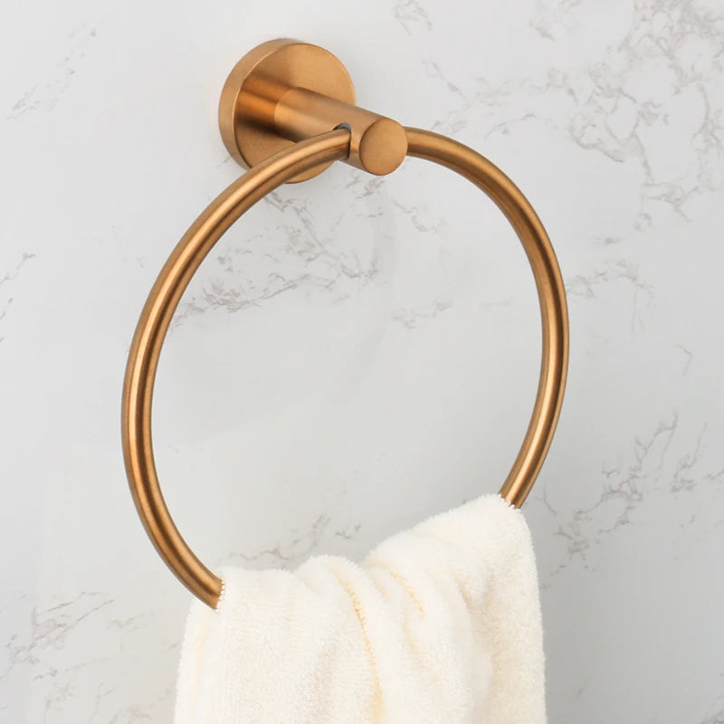 Bathroom Hardware 304 Stainless Steel Rose Gold Towel
