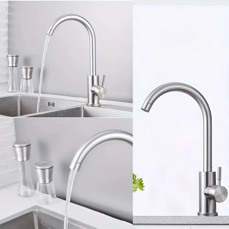 Stainless Steel Faucet 360 Rotatable Stainless Steel Sink