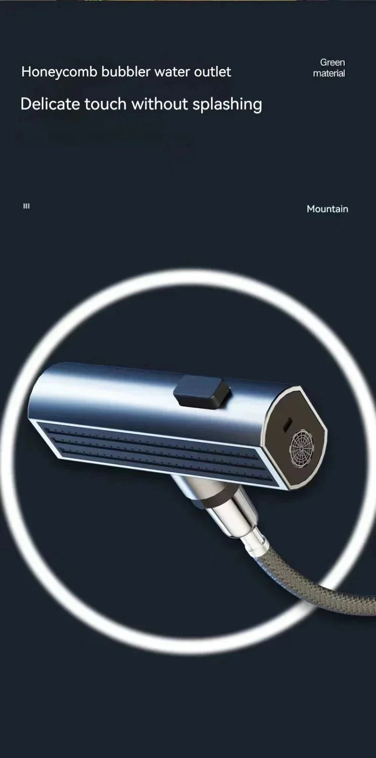 Pull-Out Flying Rain Waterfall Faucet Cold Faucet 304