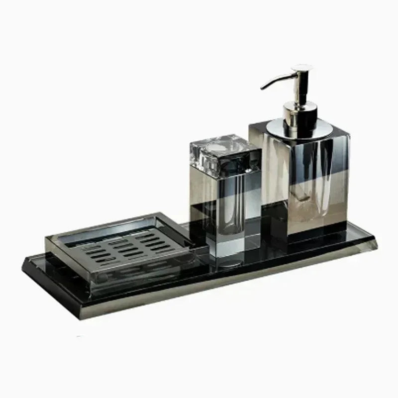 Light Luxury Crystal Glass Bathroom High End Shampoo
