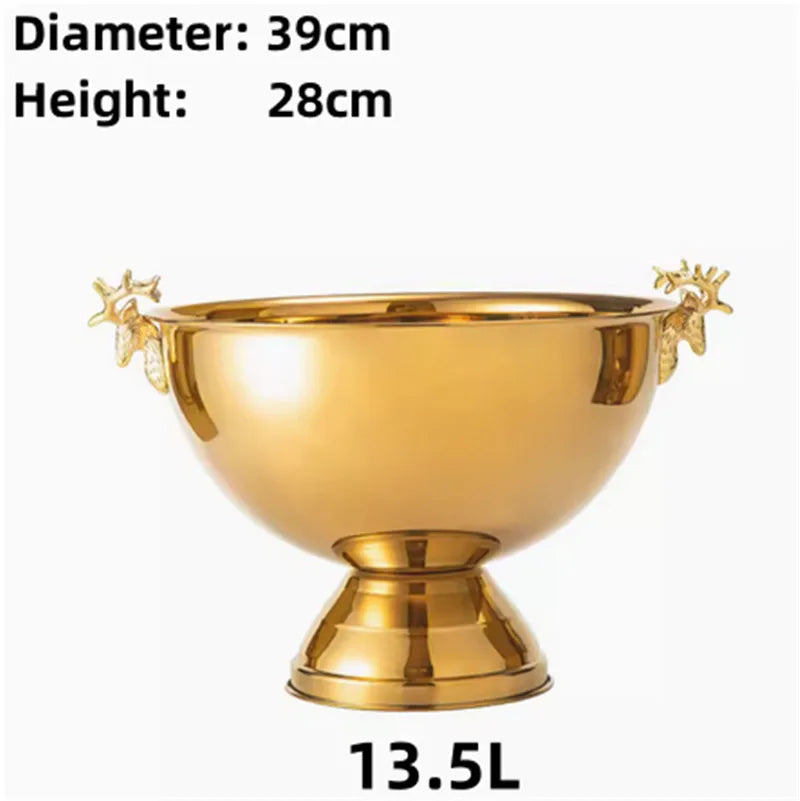 304 Stainless Steel Deer Head Ear Gold Silver