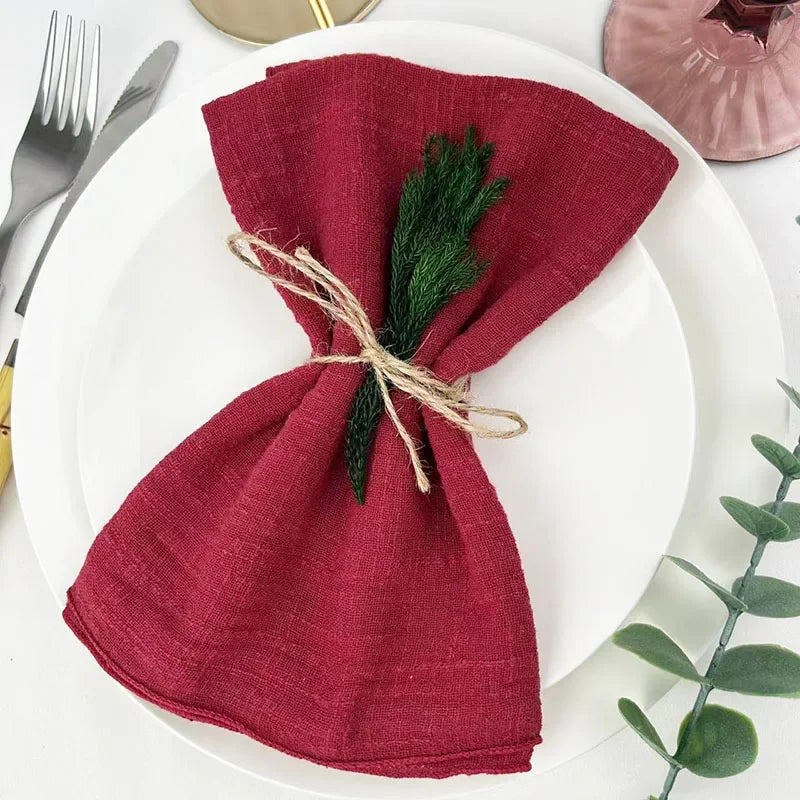 50pcs Handmade Gauze Napkins 30x30cm Cotton Cloth Napkins