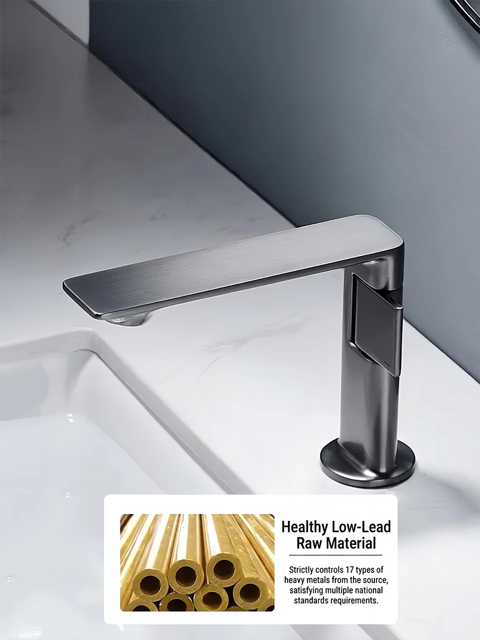 Brass Water Tap Modern Novel Design Bathroom Faucet