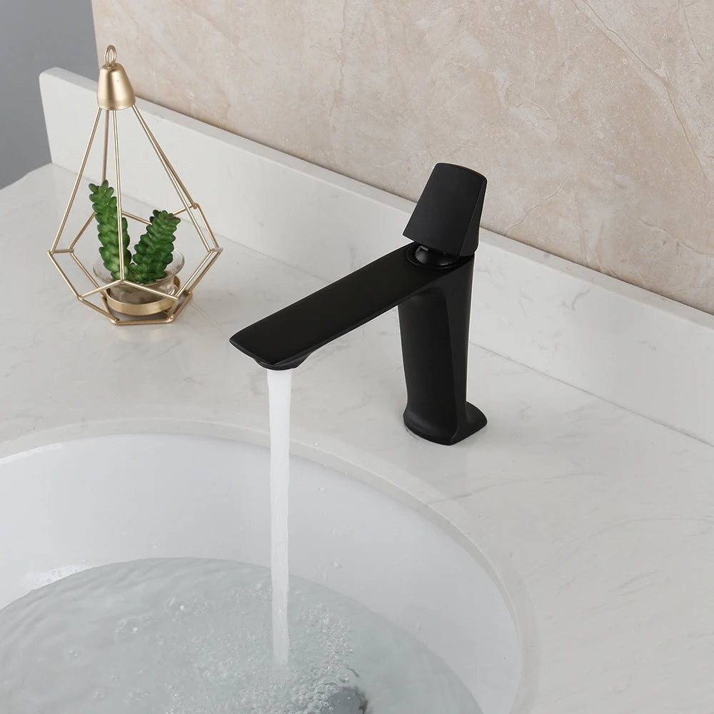 Kemaidi Rose Gold Bathroom Basin Sink Faucet Square