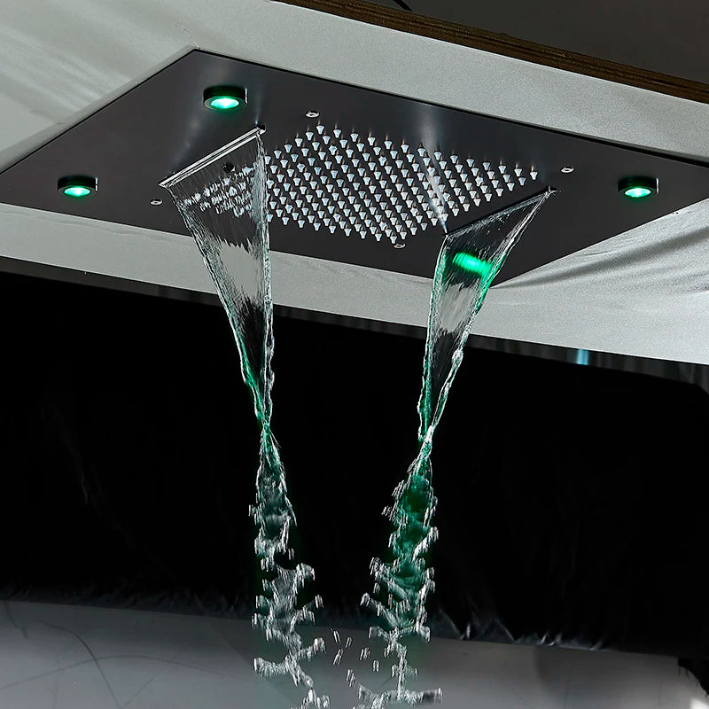 Black Led Digital Display Shower Faucet Remote Control
