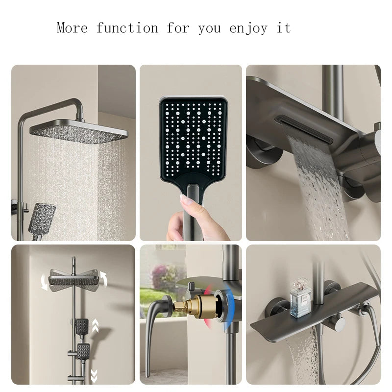 Kemaidi Bathroom Shower System Cold Control Triple Function