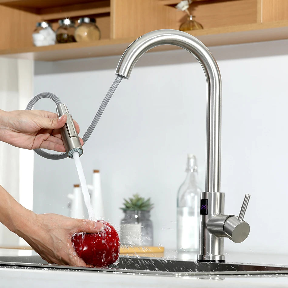 Smart Digital Touch On Faucets 304 Stainless Steel