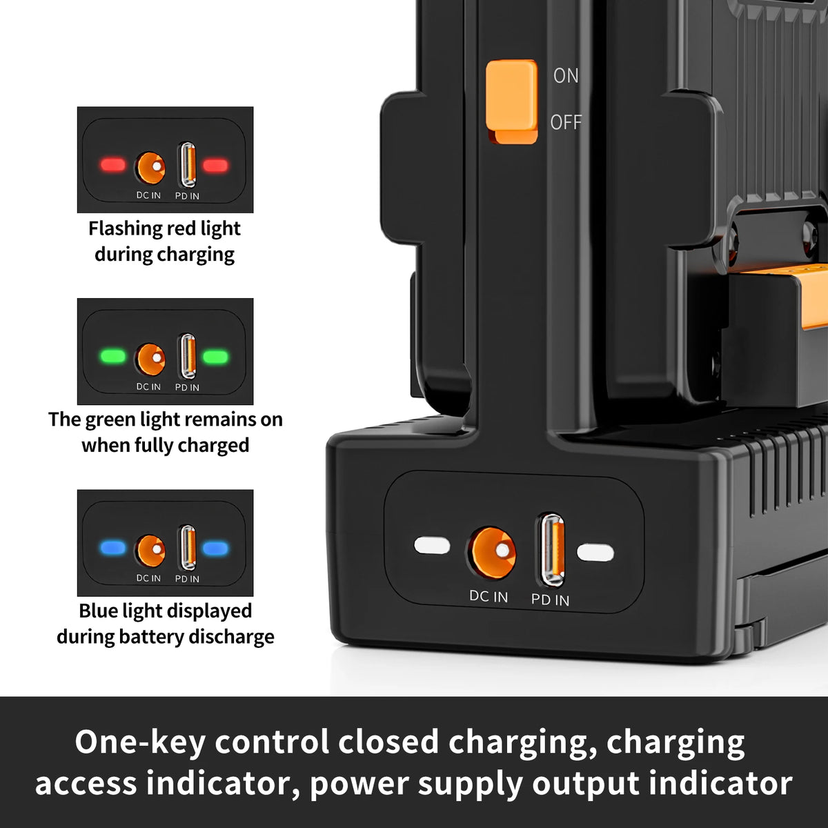 Zgcine 100w V-Lock Battery Charger V-Mount Charger Dual